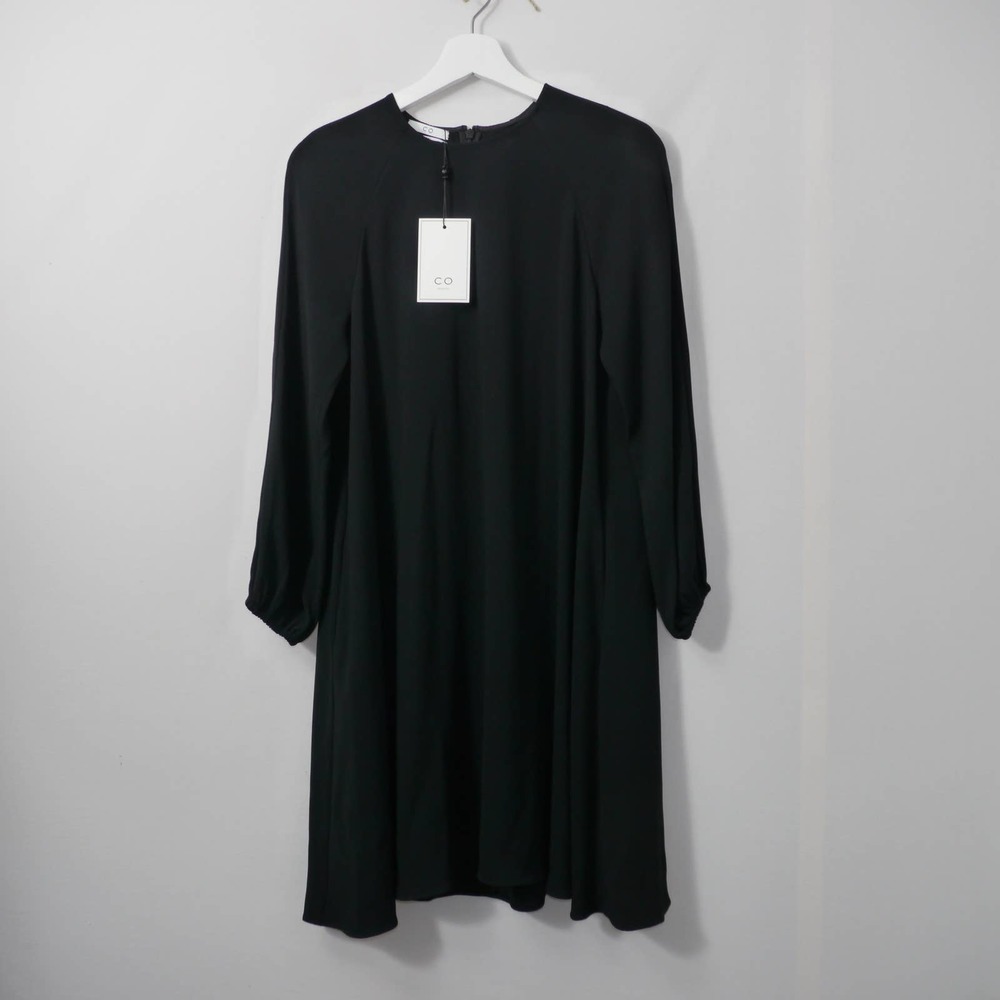 CO Essential Black Shift Long Sleeve Dress Size XS